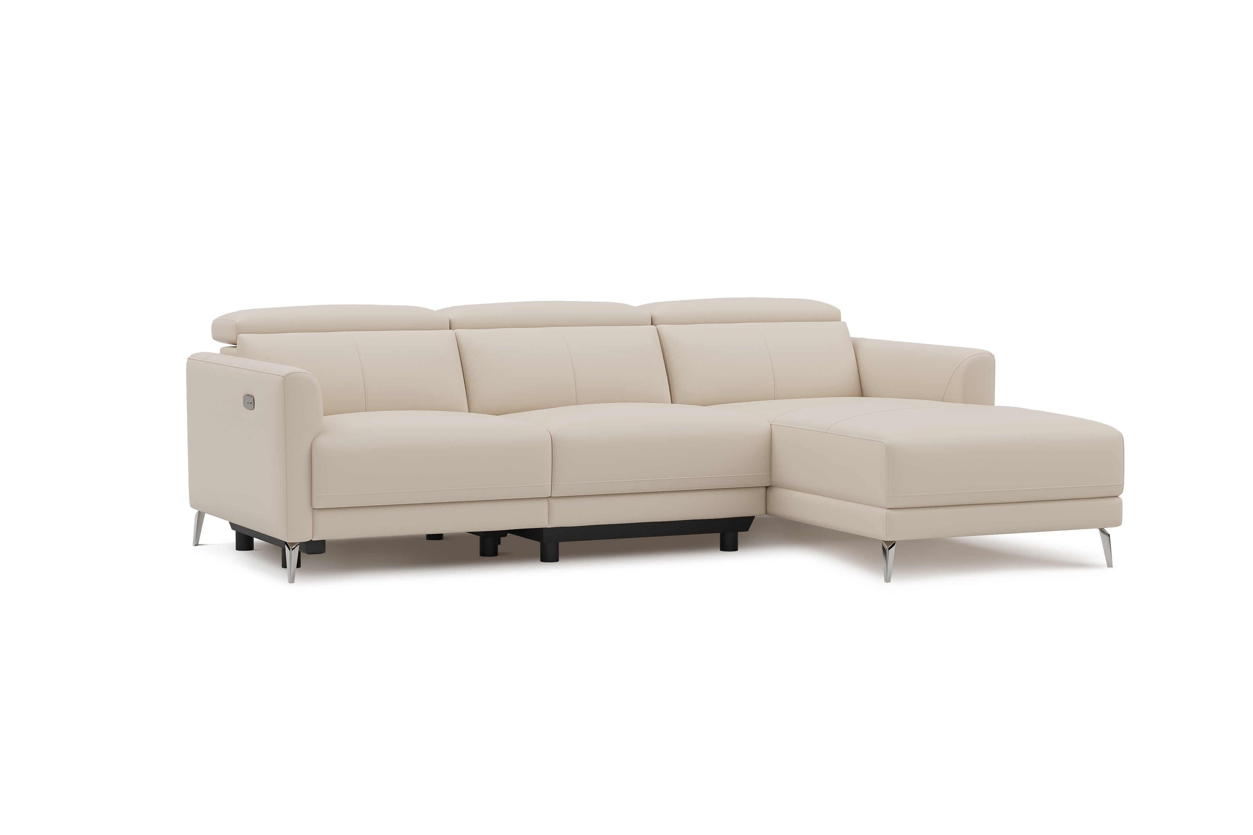 Beige sectional 2024 with recliner