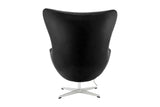 Valencia Finola Top Grain Leather Accent Chair, Black Color