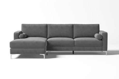 Luna Velour Sectional Sofa