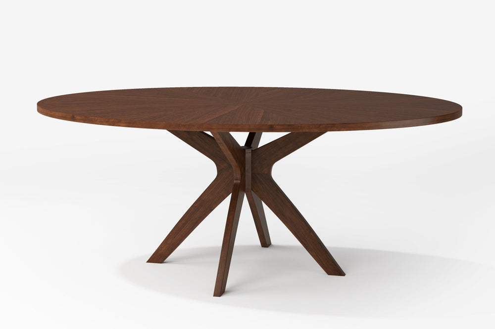 Valencia Lucy Wood Oval Dining Table, Wood Color