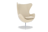 Valencia Finola Top Grain Leather Accent Chair, Cream Color