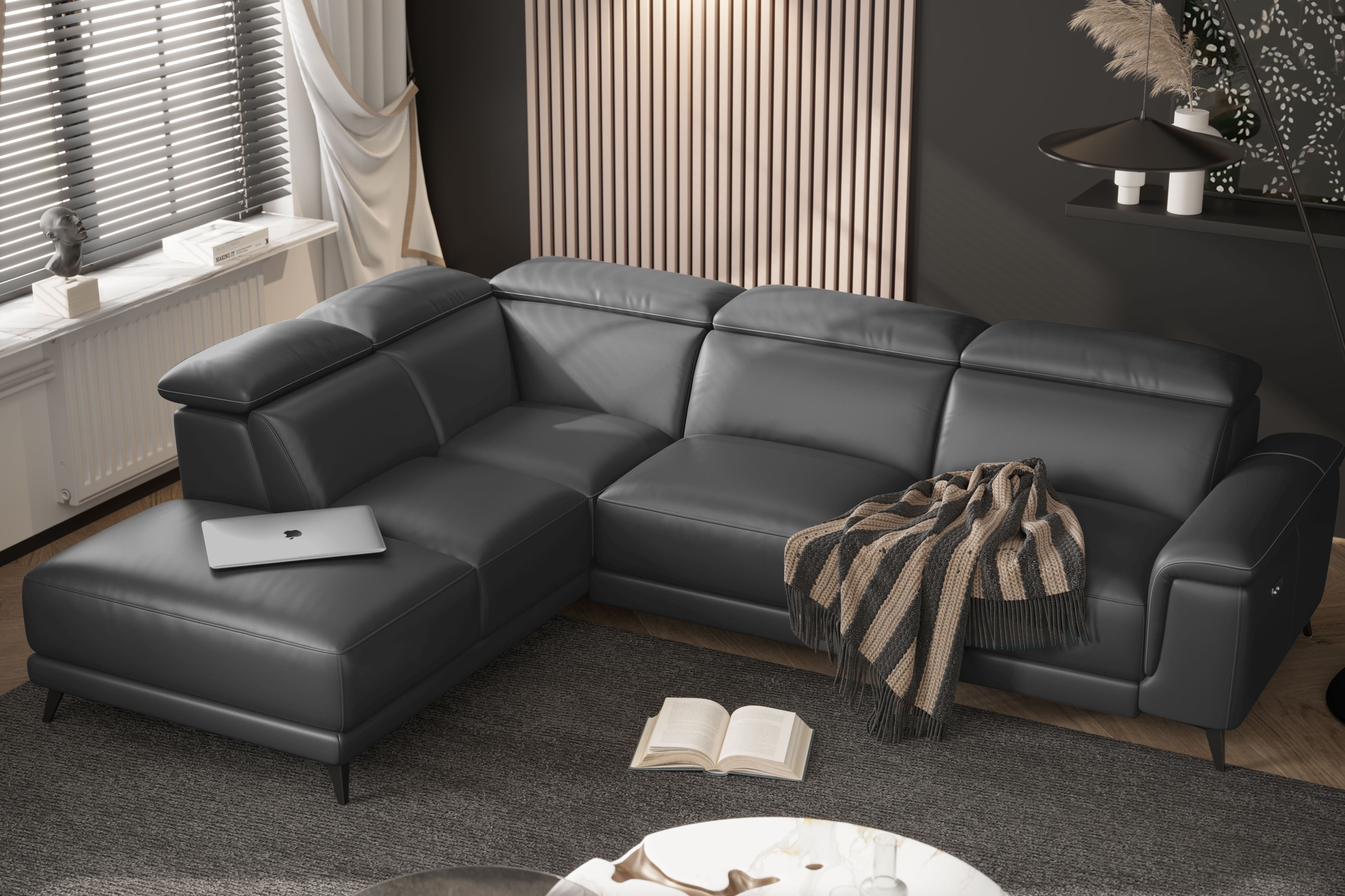 Cercis leather clearance right sectional