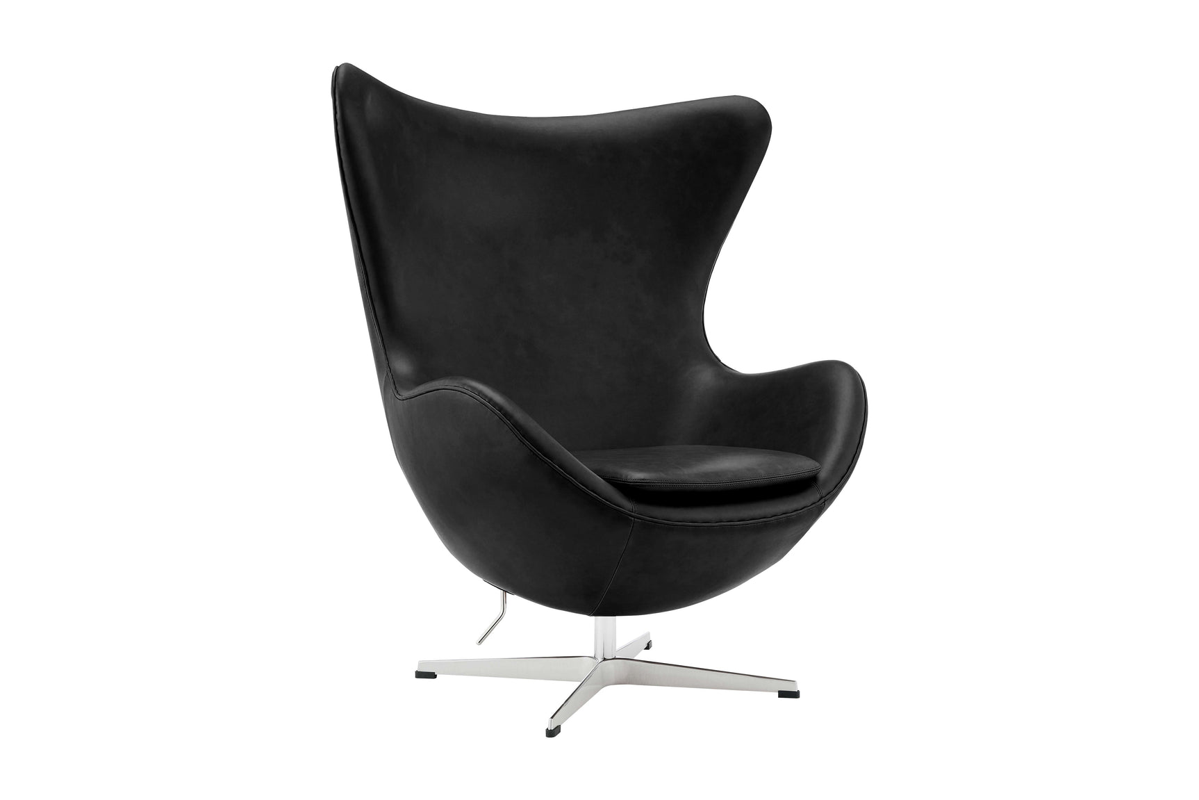 Valencia Finola Top Grain Leather Accent Chair, Black Color