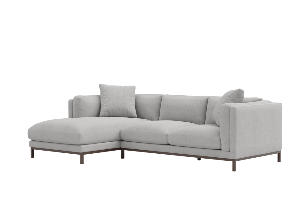 Valencia Bergen Fabric Sectional Sofa with left hand facing chaise Be