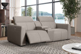 Carmen Leather Dual Recliner Sofa with Console