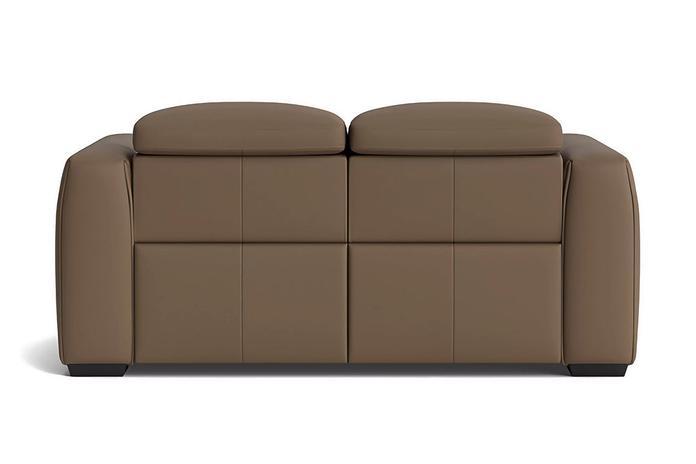 Valencia Carmen Leather Loveseat Dual Recliner Sofa, Brown