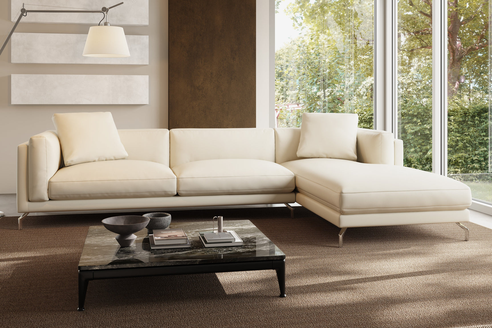 Zadar Leather Sectional Sofa