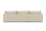 Valencia Serena Leather Three Seats with Left Chaise Sectional Sofa, Beige