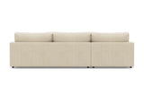 Valencia Serena Leather L-shape with Left Chaise Sectional Sofa, Beige