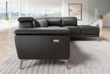 Pista Leather Reclining Sectional Sofa