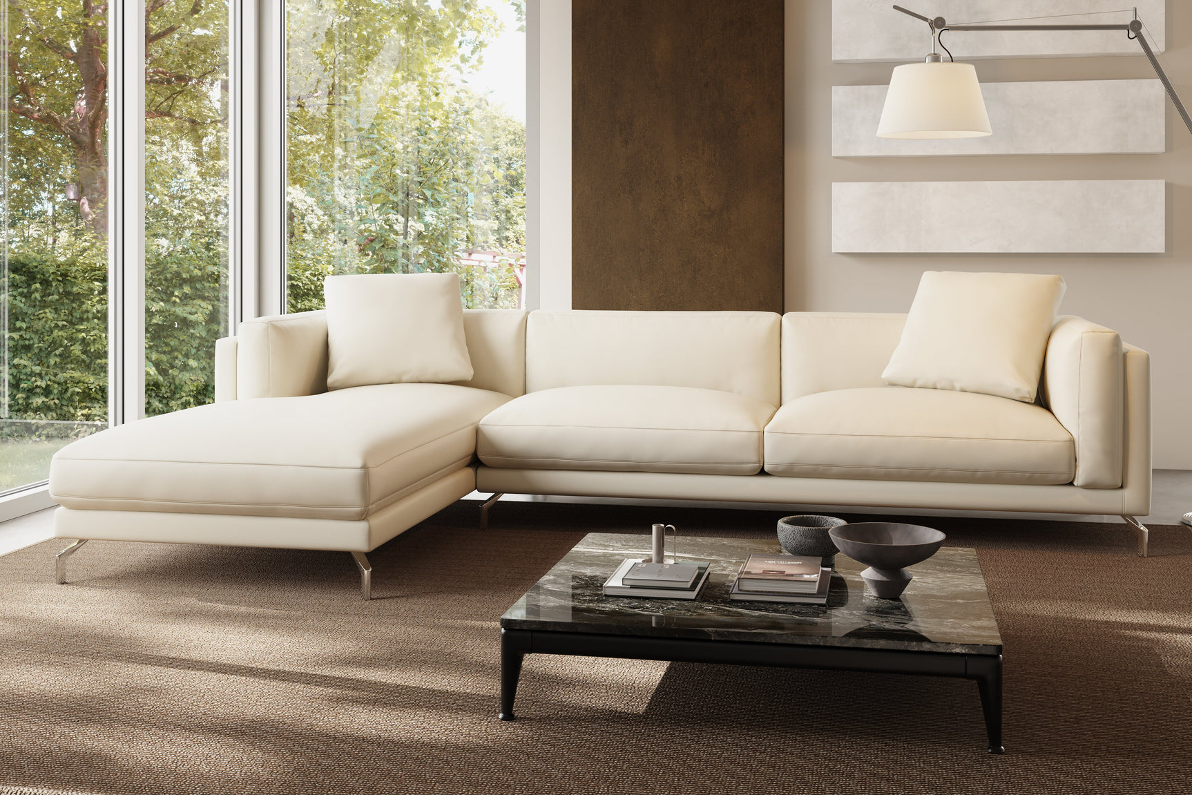 Zadar Leather Sectional Sofa