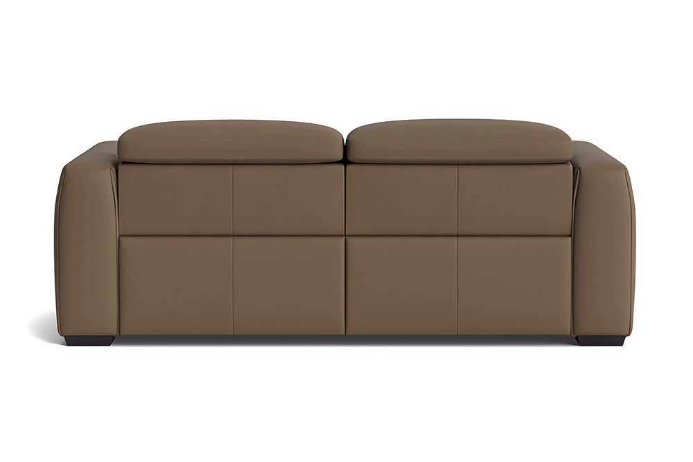 Valencia Carmen Leather Wide Seats with Dual Recliner Sofa, Brown