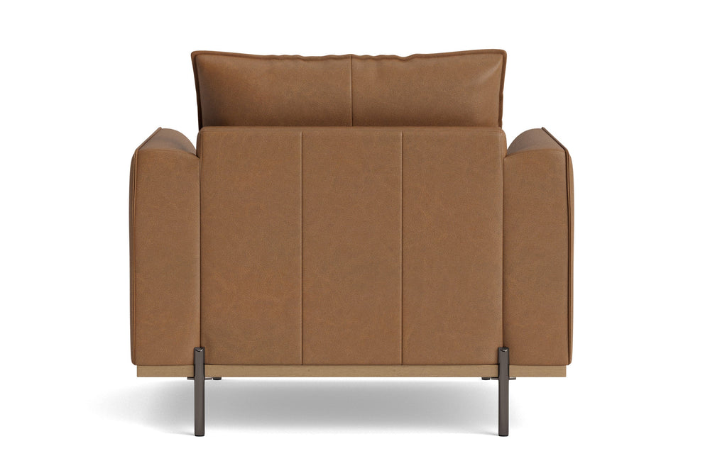 Valencia Imogen Top Grain Leather Sofa Accent Armchair, Tan