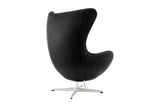 Valencia Finola Top Grain Leather Accent Chair, Black Color