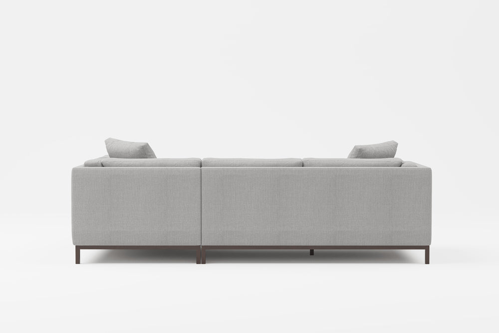 Valencia Bergen Fabric Sectional Sofa with right hand facing chaise, Beige Color
