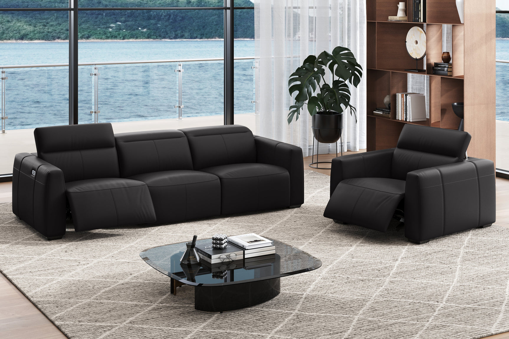 Carmen Leather Recliner Accent Chair