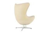 Valencia Finola Top Grain Leather Accent Chair, Cream Color