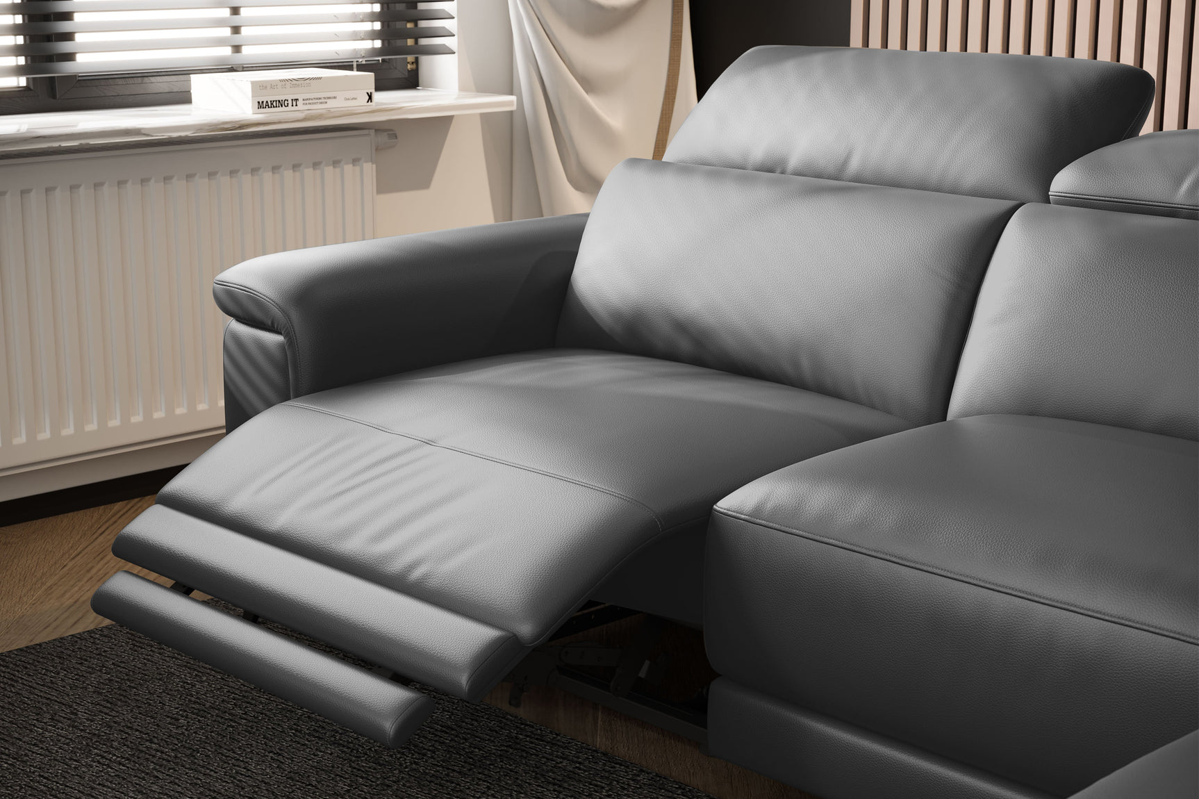 Pista Leather Reclining Sectional Sofa
