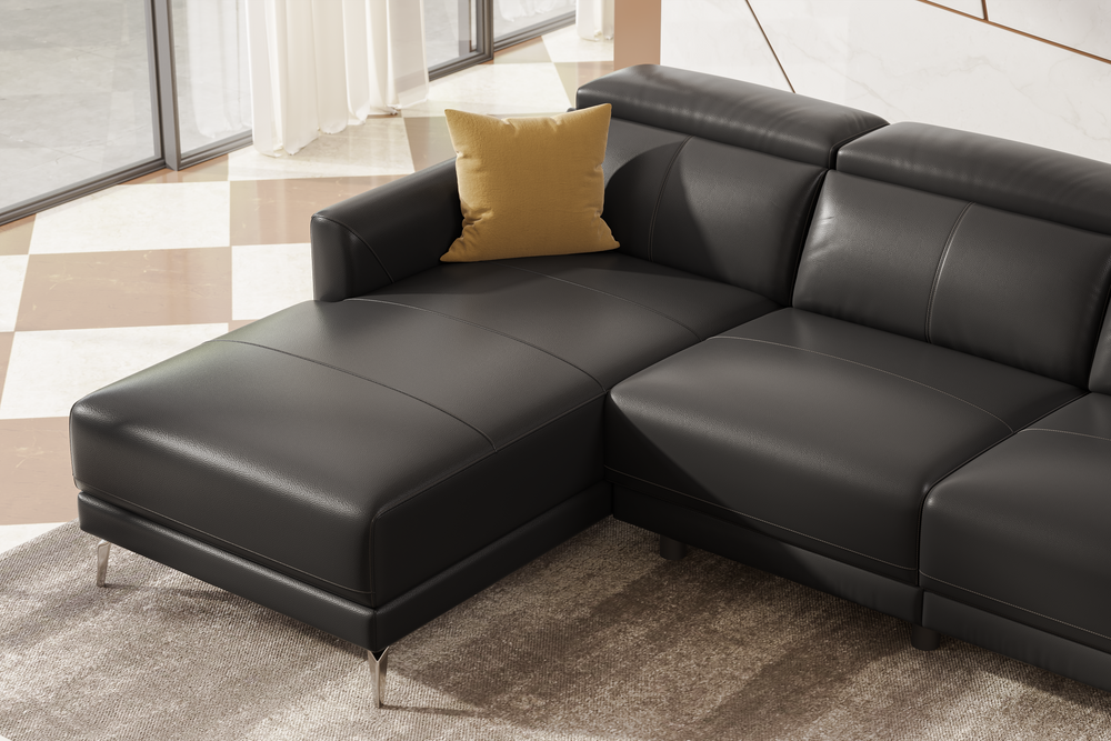 Leather reclining hot sale sectionals for sale