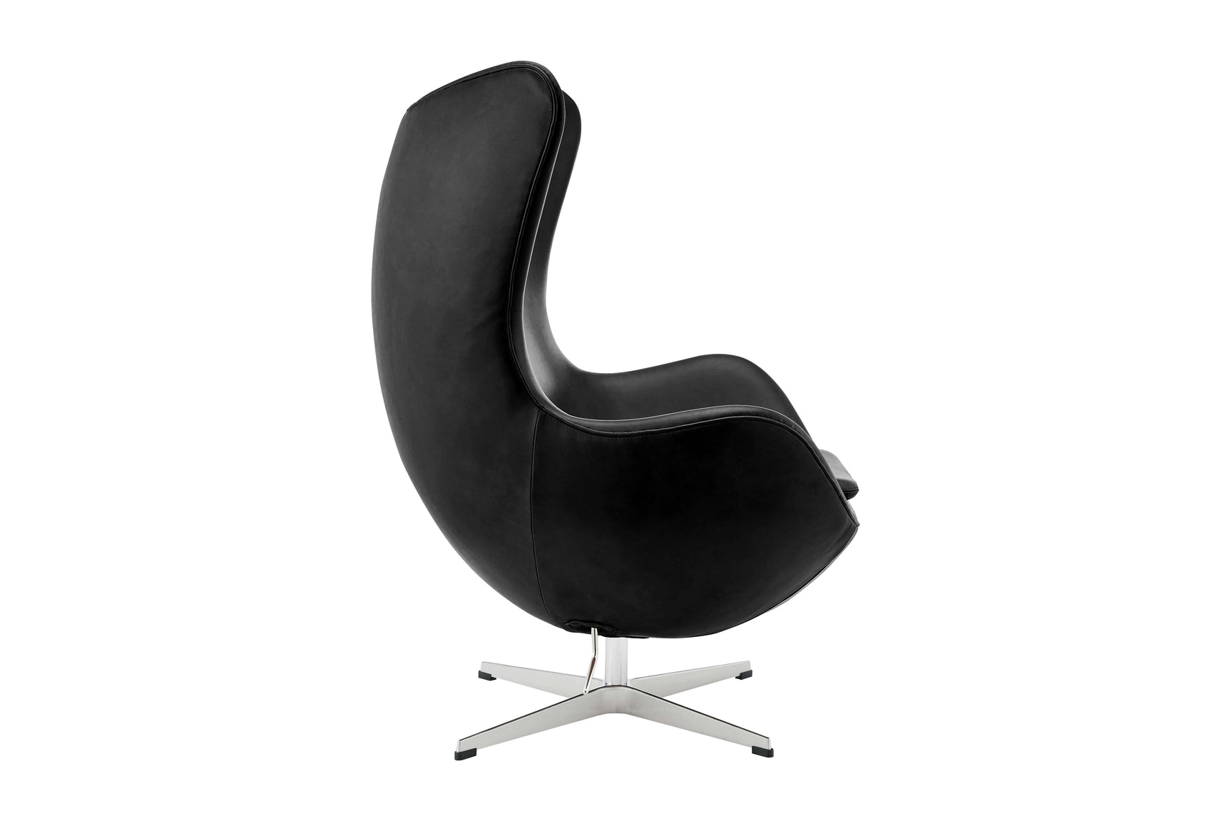 Valencia Finola Top Grain Leather Accent Chair, Black Color