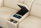 Carmen Leather Dual Recliner Sofa with Console