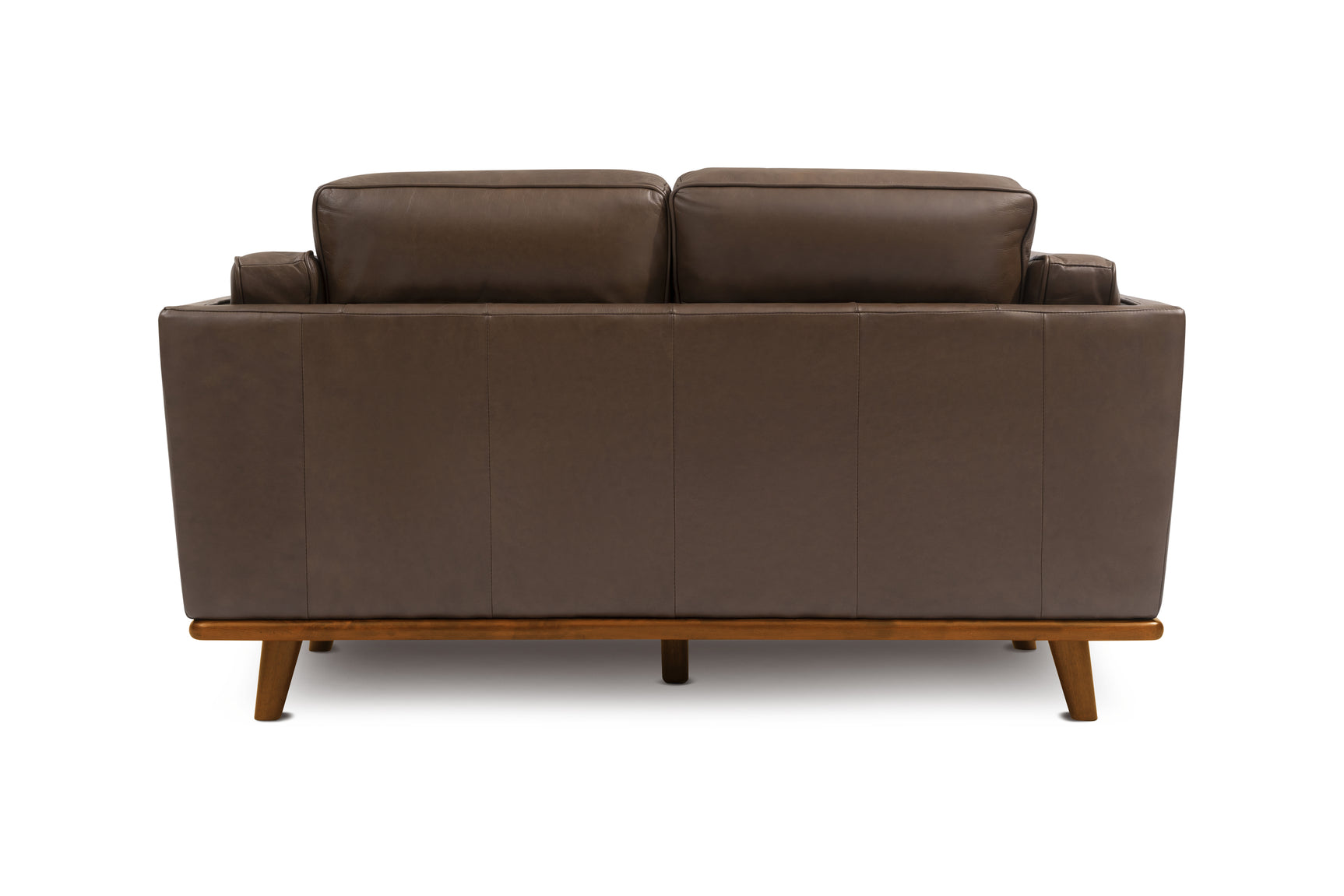 Valencia Artisan Top Grain Leather Loveseat Sofa, Chocolate Color