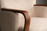 Emma Fabric & Wood Accent Chair