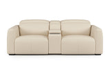 Carmen Leather Dual Recliner Sofa with Console