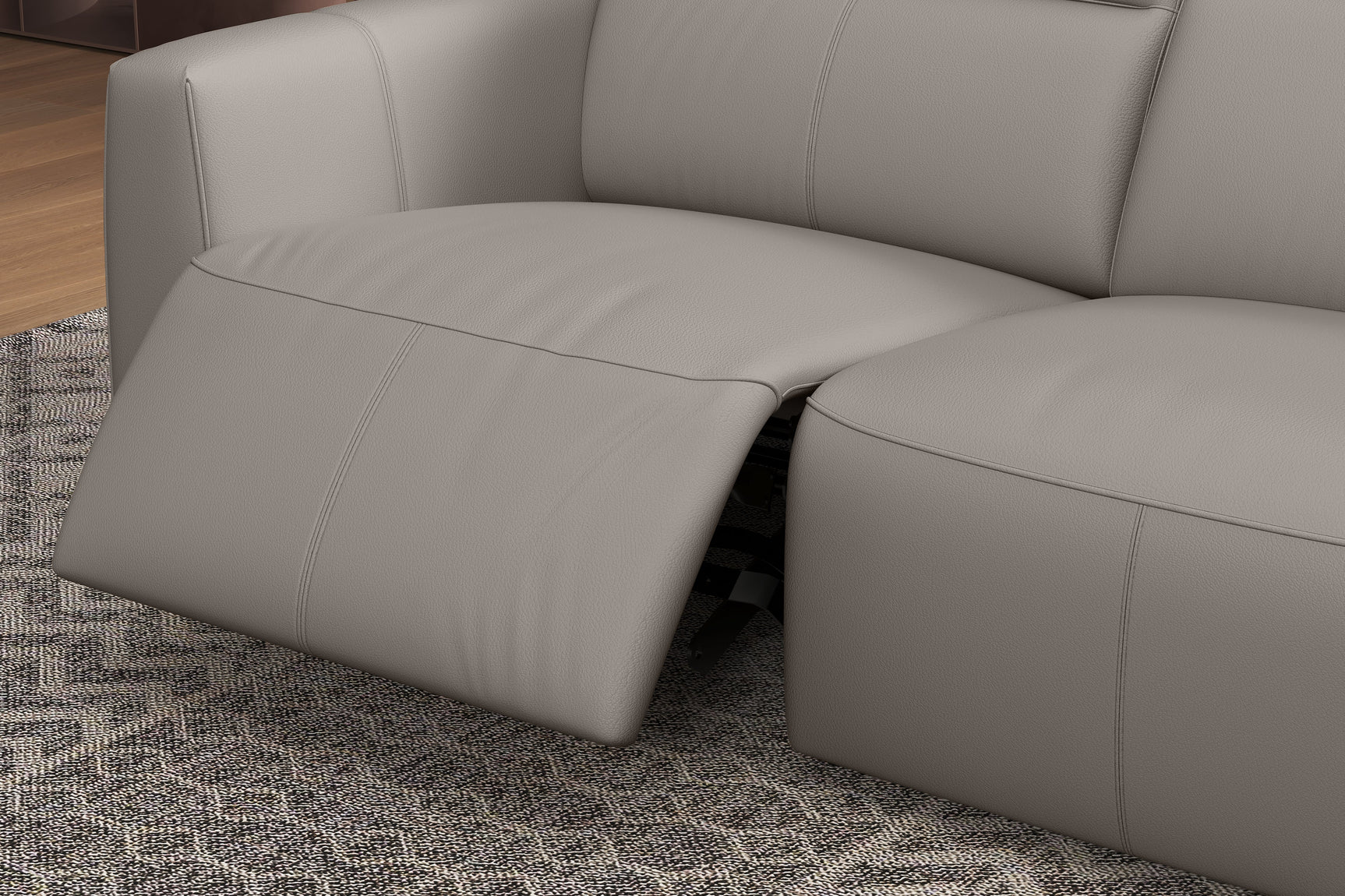 Carmen Leather Dual Recliner Corner Sectional with Console