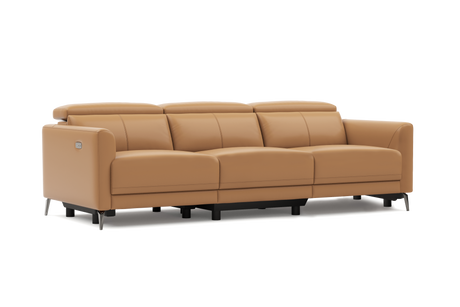 Andria Leather Reclining Sofa
