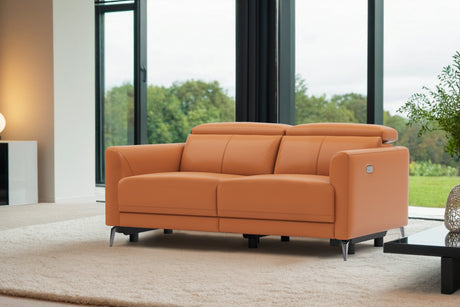 Andria Leather Reclining Sofa