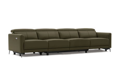 Andria Leather Reclining Sofa