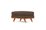 Valencia Artisan Top Grain Leather Ottoman, Chocolate Color