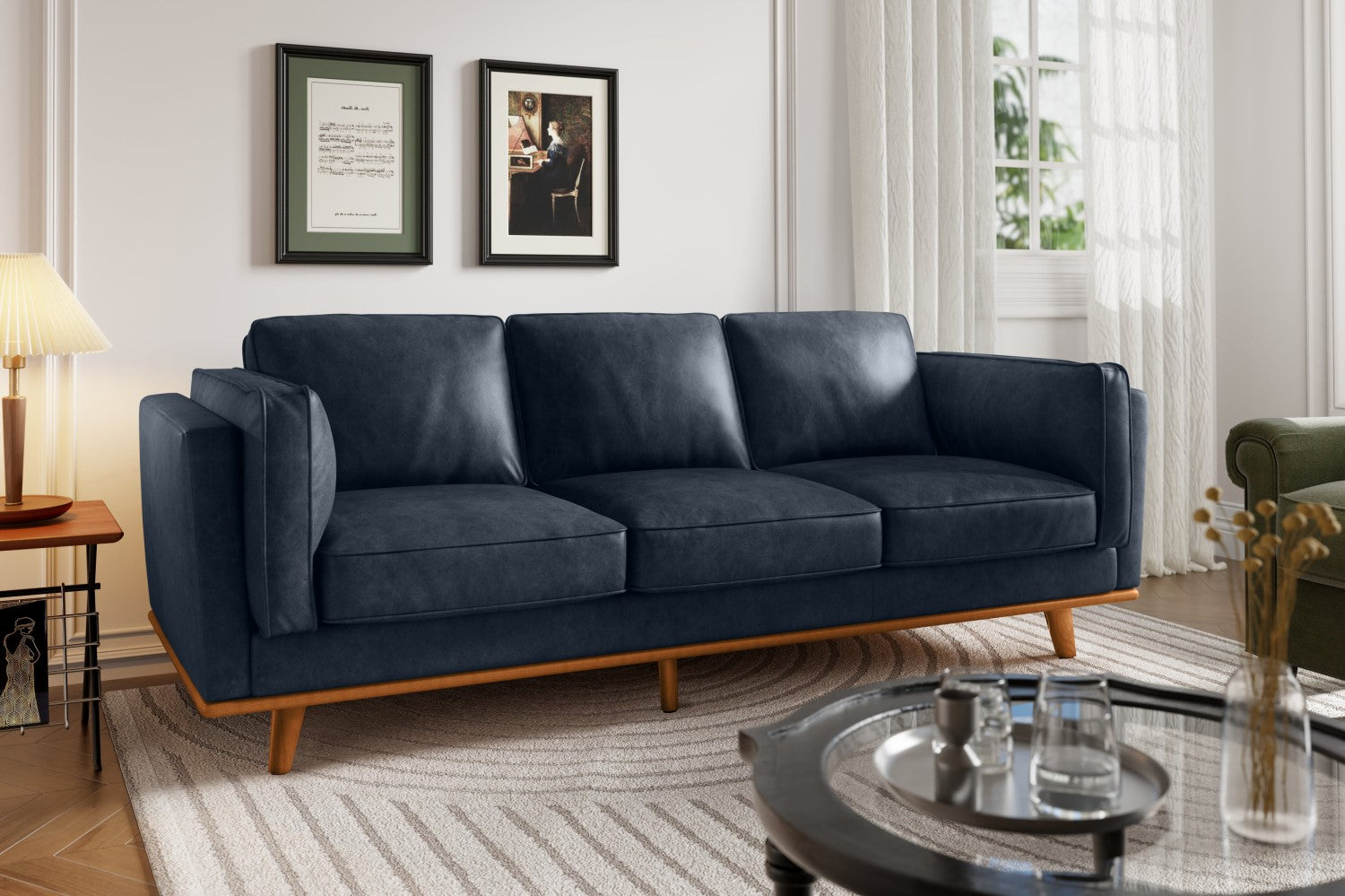 Sofa blue color discount