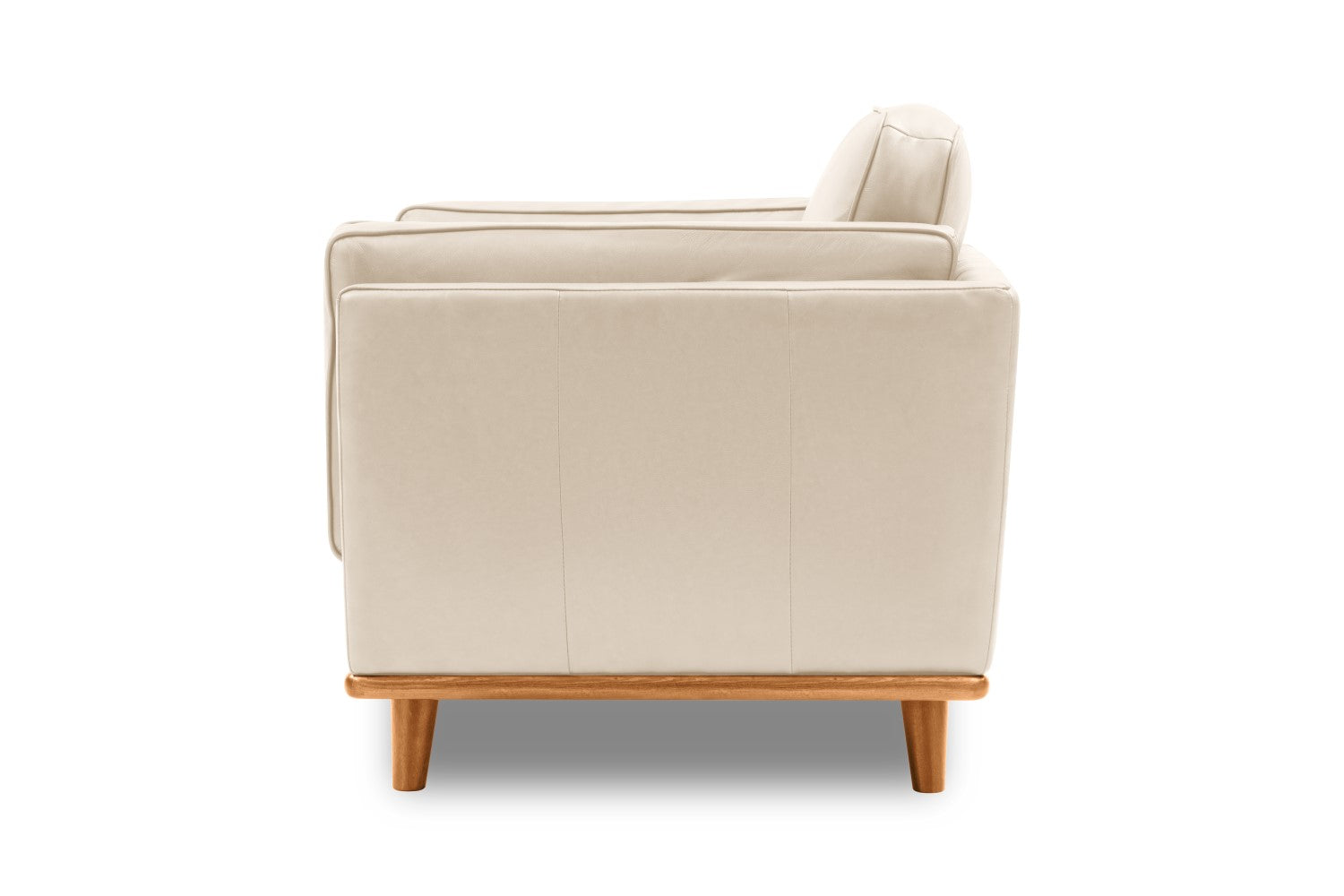 Valencia Artisan Leather Accent Chair, Beige Color