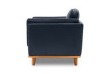 Valencia Artisan Leather Accent Chair, Blue Color