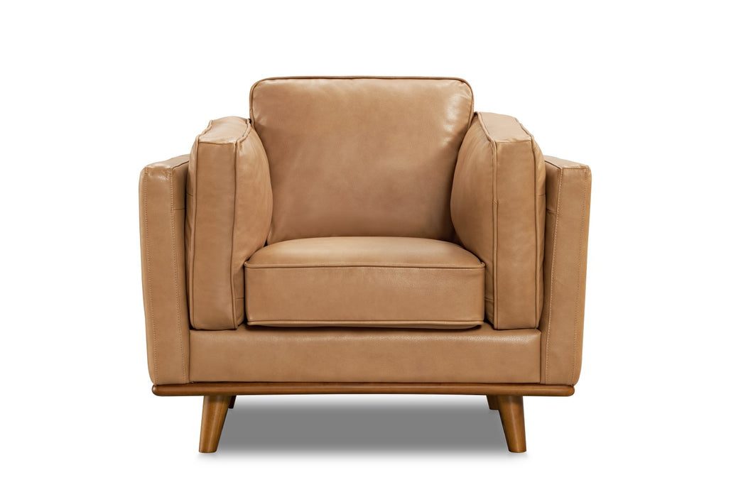 Valencia Artisan Leather Accent Chair, Tan Color