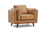 Valencia Artisan Leather Accent Chair, Tan Color