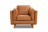 Valencia Artisan Leather Accent Chair, Cognac Color