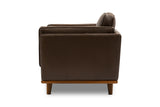 Valencia Artisan Leather Accent Chair, Chocolate Color