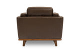 Valencia Artisan Leather Accent Chair, Chocolate Color