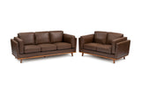 Valencia Artisan Wide Three Seats Leather Sofa, Dark Chocolate Color