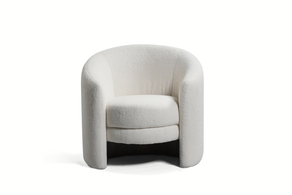 Valencia Carla Fabric Accent Chair, Cream Color
