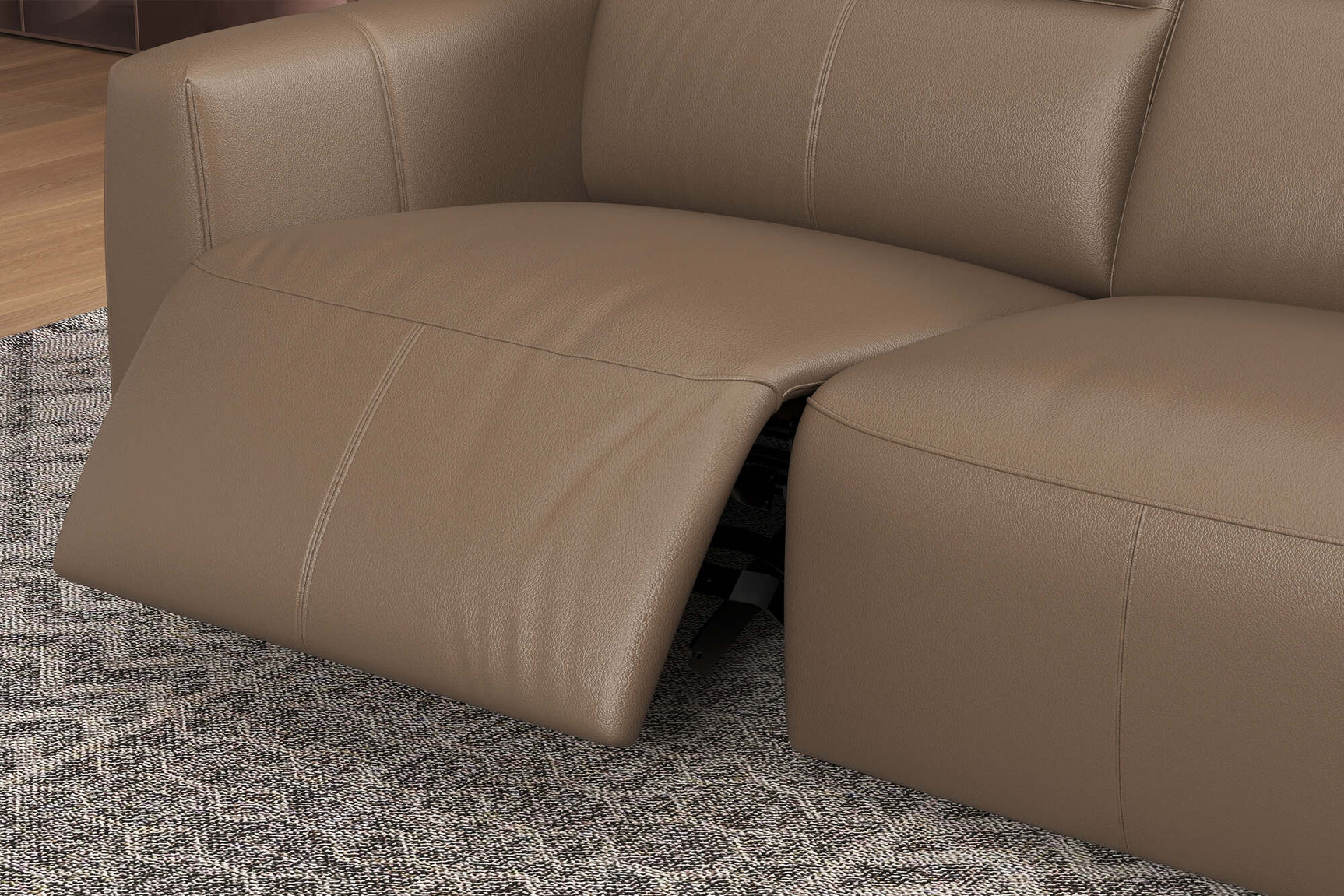 Carmen Leather Dual Recliner Corner Sectional
