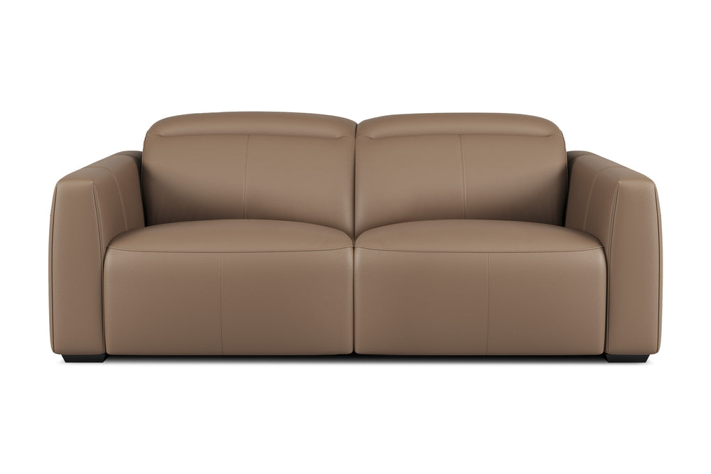 Valencia Carmen Leather 79.5" Loveseat with Dual Recliner Sofa, Brown