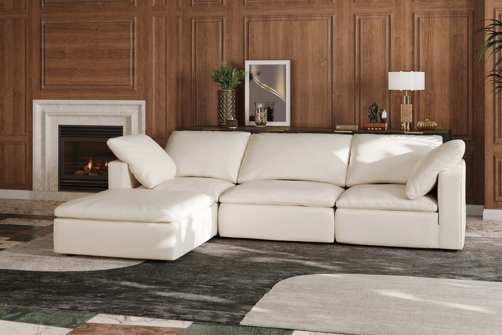 Claire Leather Corner Piece