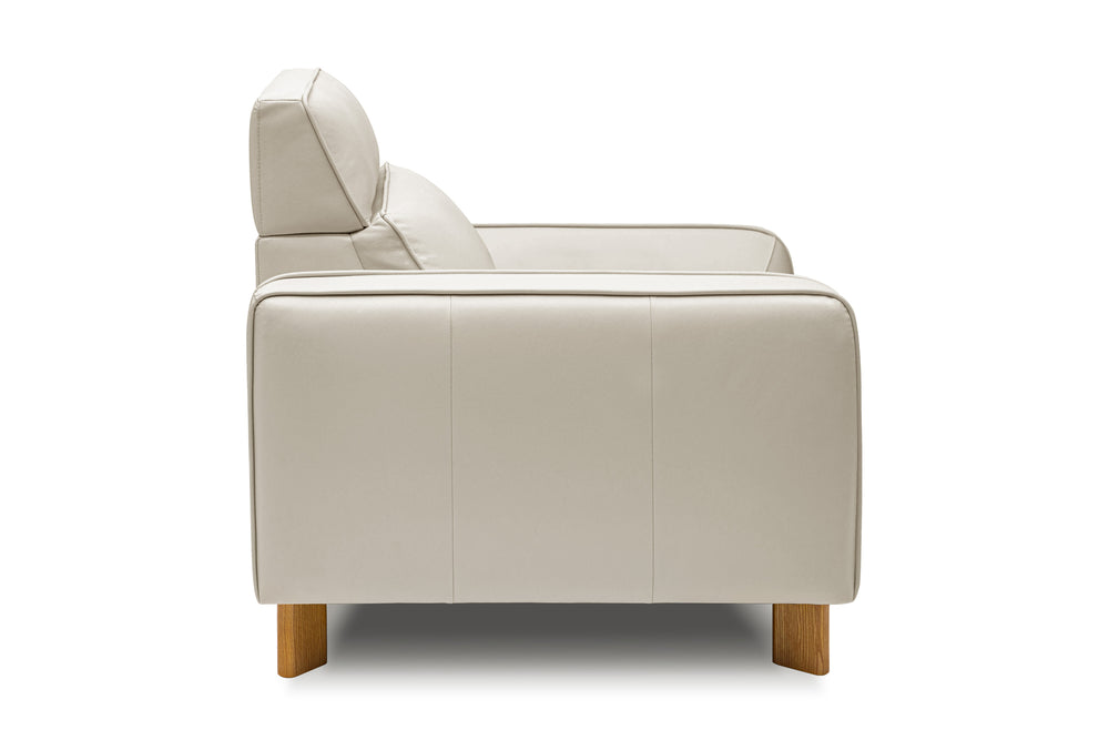 Valencia Lesley Top Grain Leather Single Recliner Seat, Beige