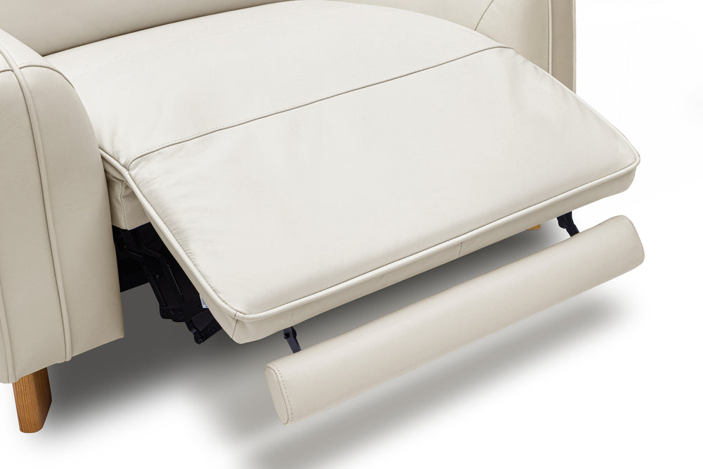 Valencia Lesley Top Grain Leather Single Recliner Seat, Beige