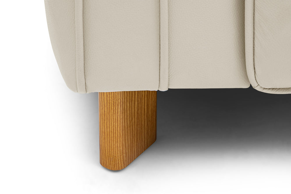 Valencia Lesley Top Grain Leather Single Recliner Seat, Beige