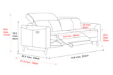 Elodie Leather Dual Recliner Sofa